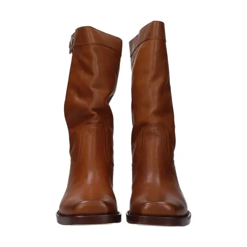 Vintage Leather Ankle Boots with Mid Heels - Isabel Marant - Modalova