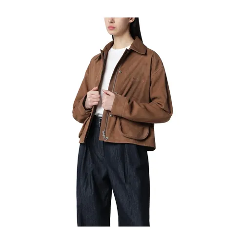 Cropped Leather Parka - Halfboy - Modalova