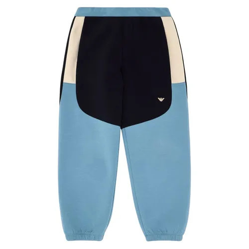 Blue Colourblock Joggers for Boys - Emporio Armani - Modalova