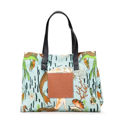 Pre-owned Printed Fabric Tote Bag - Loewe Pre-owned - Modalova