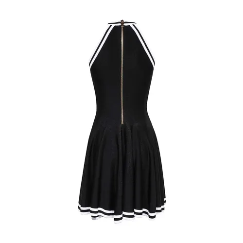 Chic Viscose Dress with Contrasting Inserts - Balmain - Modalova
