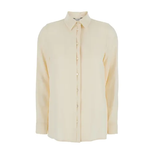 Avion White Silk Stretch Shirt - Max Mara - Modalova