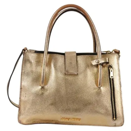 Pre-owned Leather Handbag - Miu Miu Pre-owned - Modalova