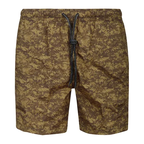 Beige Swimsuit with Brown Print - Drumohr - Modalova