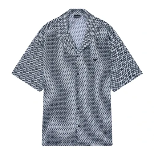 Mixed Pattern Beachwear Shirt - Emporio Armani - Modalova