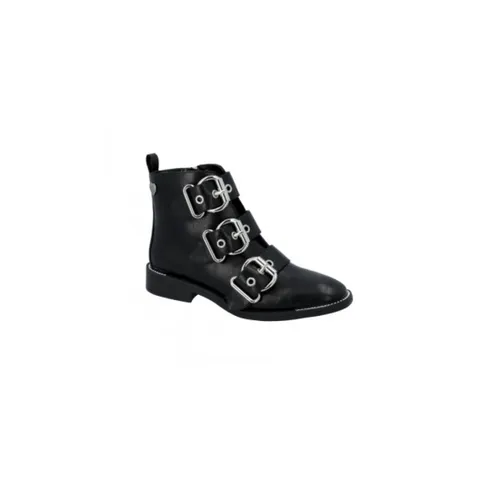 Adjustable silver strap ankle boots - Twinset - Modalova