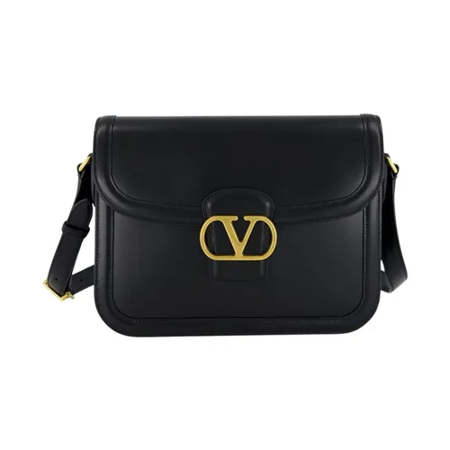 Black Smooth Calfskin Shoulder Bag - Valentino Garavani - Modalova