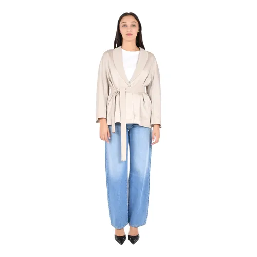 Shawl Lapel Belted Blazer - Herno - Modalova