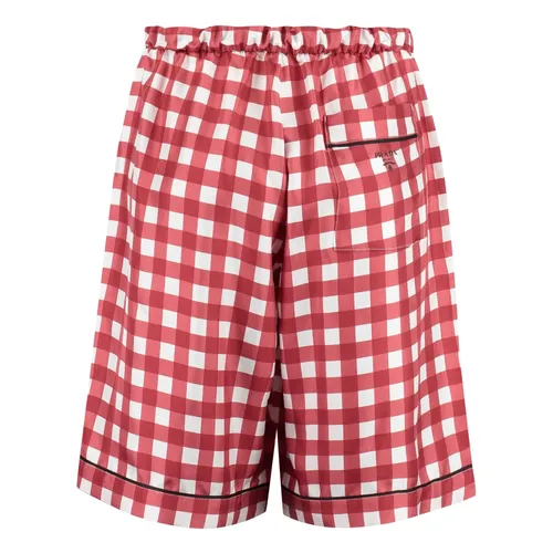 Printed Silk Shorts - Prada - Modalova