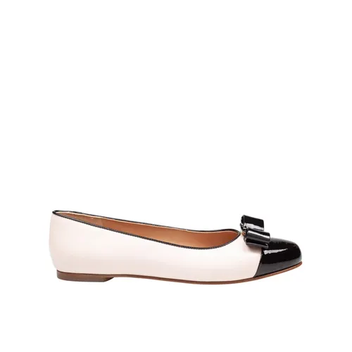 Bailarinas de cuero bicolor - Ferragamo - Modalova