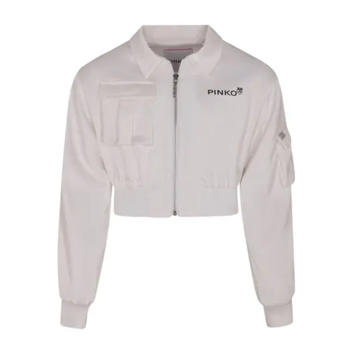 Satin Bomber Jacket - Pinko - Modalova