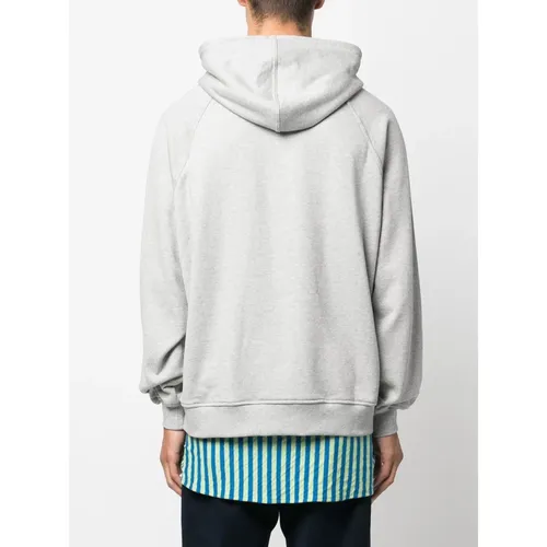 Striped Cotton Hoodie with Drawstring - Sunnei - Modalova