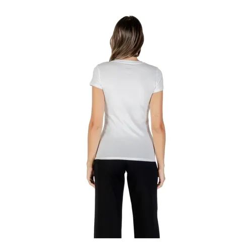 Printed Short Sleeve Round Neck T-shirt - Armani Exchange - Modalova