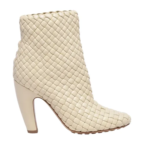 Woven ankle boot with banana heel - Bottega Veneta - Modalova