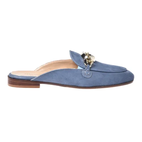 Air force blue suede clogs - Baldinini - Modalova