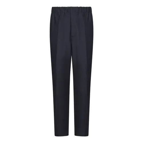 Blue Trousers with Elasticated Waistband - Jil Sander - Modalova