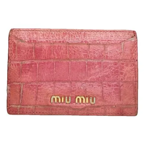 Pre-owned Leather Wallet - Miu Miu Pre-owned - Modalova