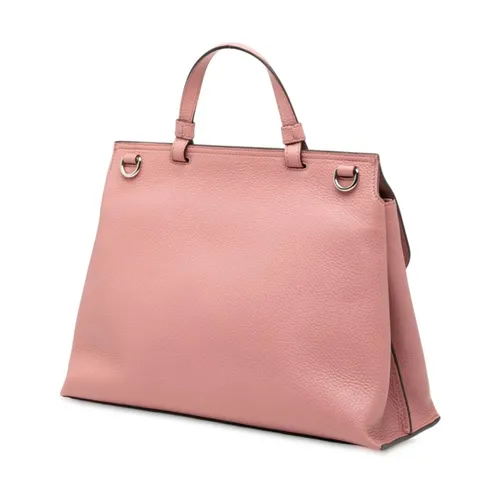 Pre-owned Structured Leather Handbag - Gucci Vintage - Modalova