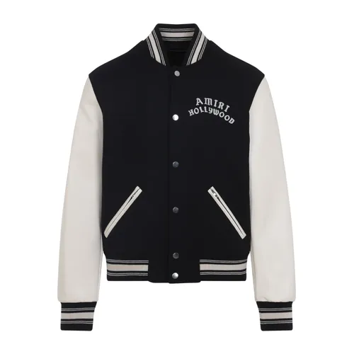 Black Wool Blend Jacket Aw25 - Amiri - Modalova