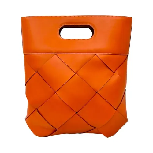 Pre-owned Structured Leather Top Handle Bag - Bottega Veneta Vintage - Modalova