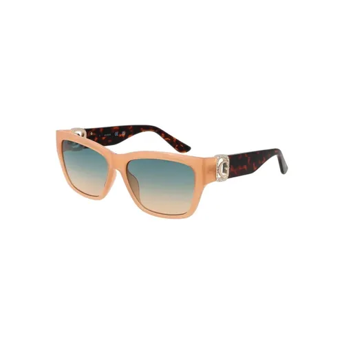 Beige Rectangle Sunglasses with Gradient Lenses - Guess - Modalova
