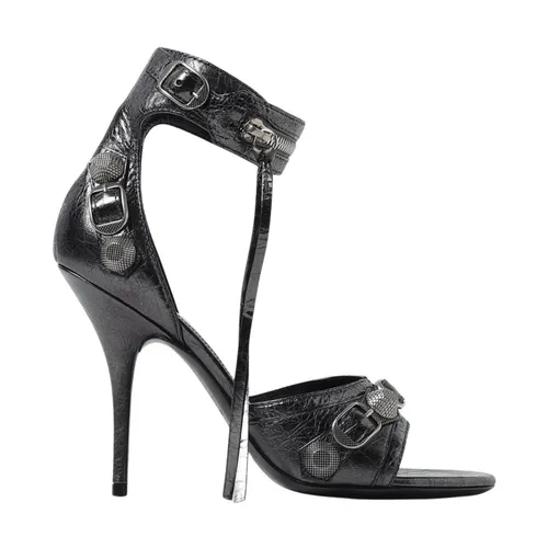 Grey Zip Sandal Heels - Balenciaga - Modalova