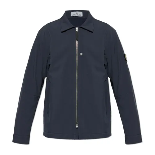 Jacket with logo patch - Stone Island - Modalova