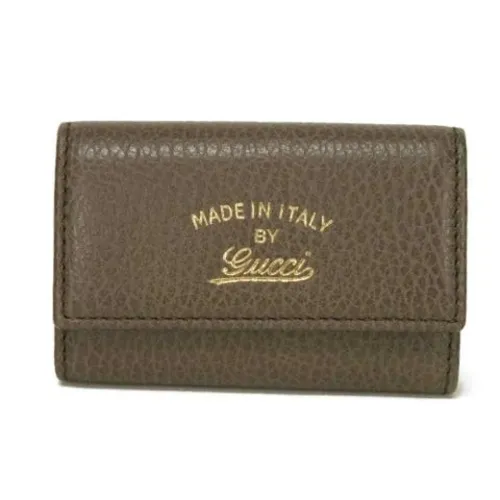 Pre-owned Leather Key Holder - Gucci Vintage - Modalova