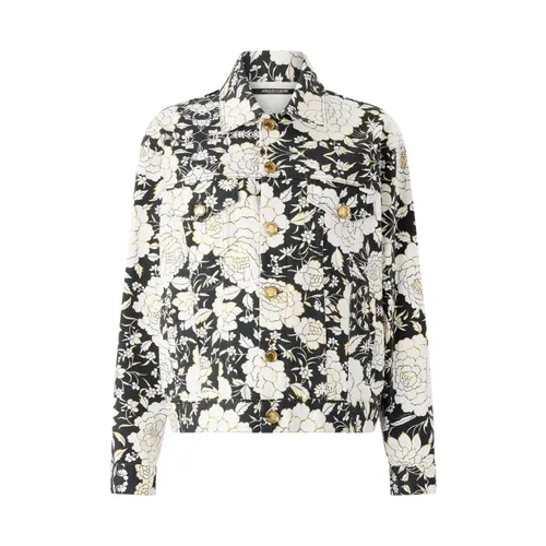 Floral Denim Jacket - Roberto Cavalli - Modalova