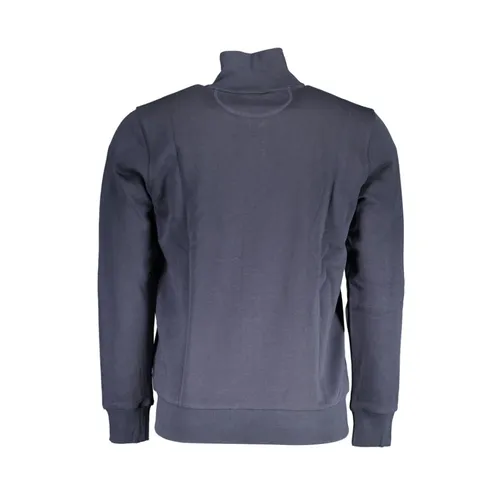 Blue Cotton Men Sweater with Embroidery - La Martina - Modalova