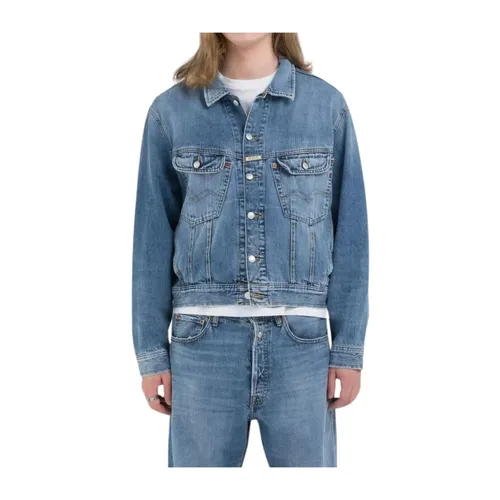 Men`s Denim Jacket - Replay - Modalova