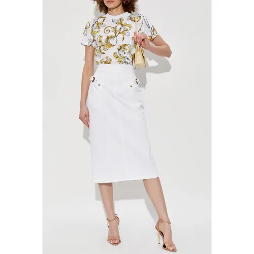 T-shirt with print Outline Barocco - Versace Jeans Couture - Modalova