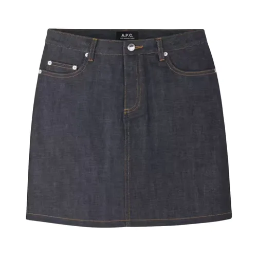 Denim Mini Skirt with Indigo Trim - A.p.c. - Modalova