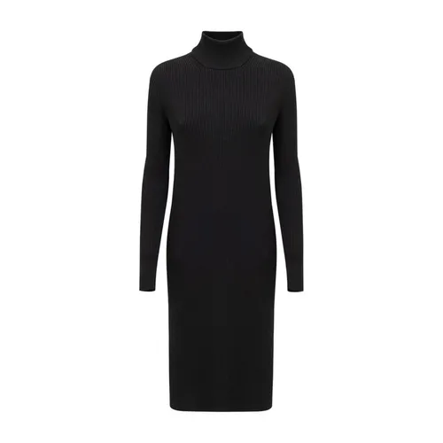 Black Wool Midi Dress - Bottega Veneta - Modalova