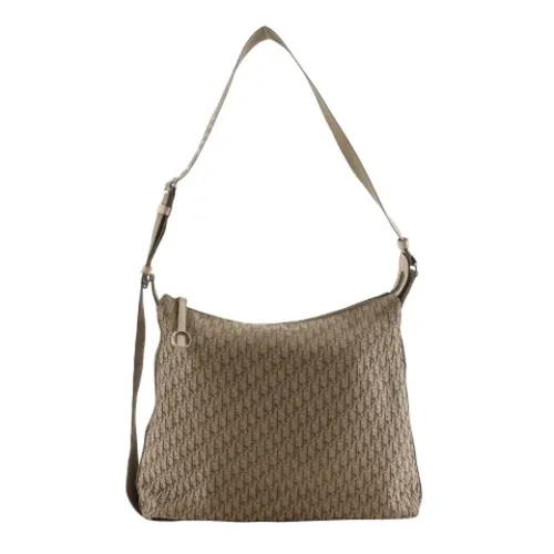 Pre-owned Trotter Canvas Shoulder Bag - Dior Vintage - Modalova