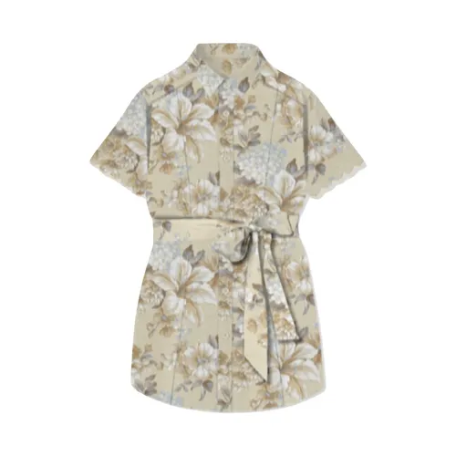 Floral Linen Tunic Dress - MC2 Saint Barth - Modalova