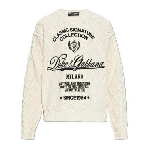 Pullover with interwoven pattern - Dolce & Gabbana - Modalova