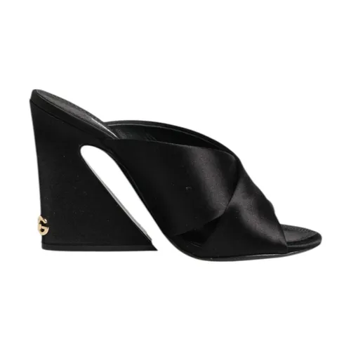 Baroque High Heel Satin Sandals - Dolce & Gabbana - Modalova