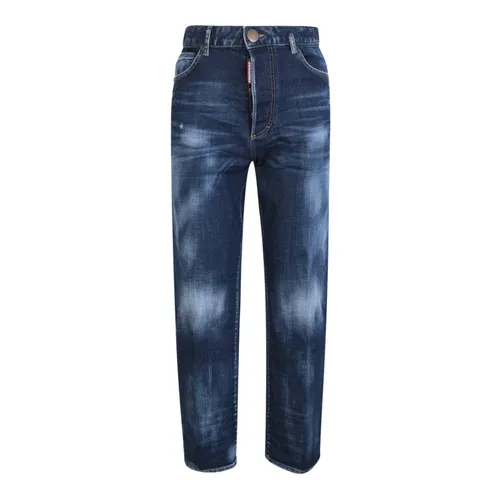 Blue Jeans with Distressed Effect - Dsquared2 - Modalova