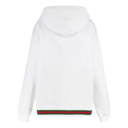 Full zip cotton hoodie - Gucci - Modalova