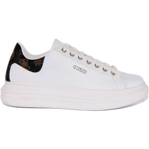 White 4G Brown Trainers - Guess - Modalova