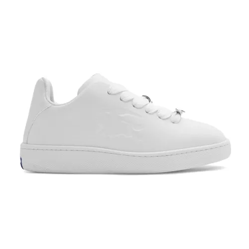 White Leather Sneakers - Burberry - Modalova