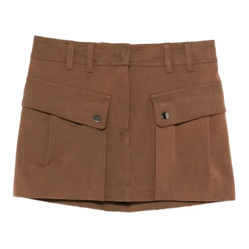Brown Cargo Mini Skirt Italy - Andamane - Modalova