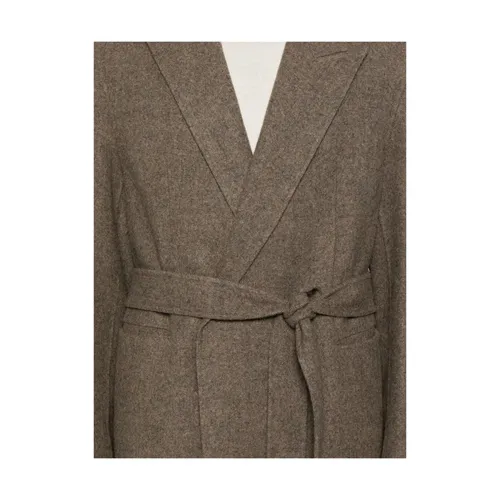 Hand-made Wool and Camel Belted Coat - Tonywack - Modalova