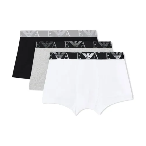 Three-pack Stretch Cotton Boxers - Emporio Armani - Modalova