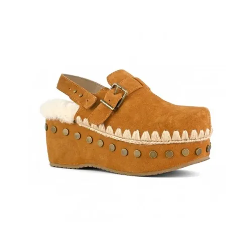 Caramel Coffee Back Strap Clogs - Mou - Modalova