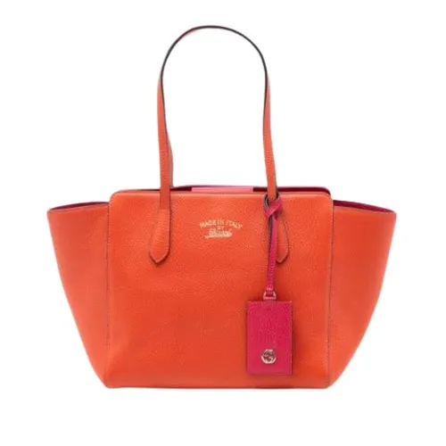Pre-owned Leather Tote - Gucci Vintage - Modalova