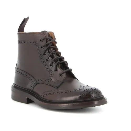 Brown Leather Brogue Ankle Boot - Tricker's - Modalova