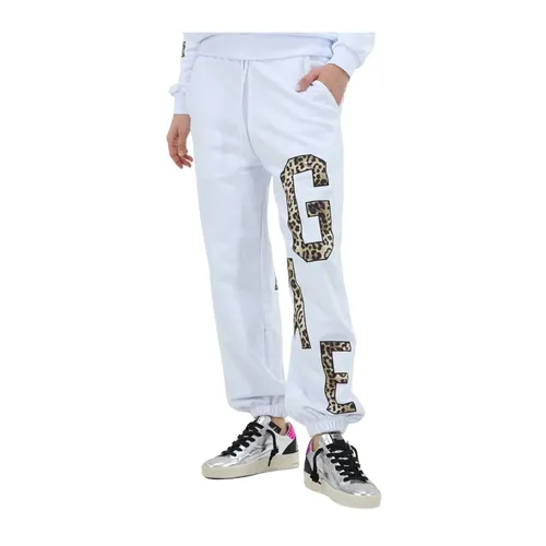 White Logo Jogger Sweatpants Women - Gaëlle Paris - Modalova