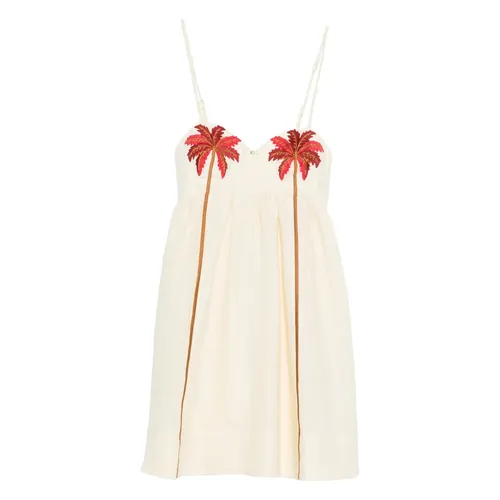 Palm Embroidery A-line Dress - Farm Rio - Modalova